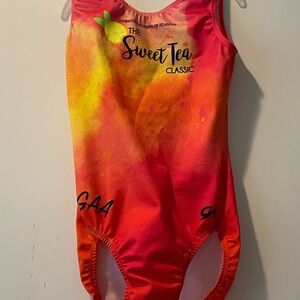 GK Sweet Tea Classic Girls' Leotard in Orange, Yellow, Red